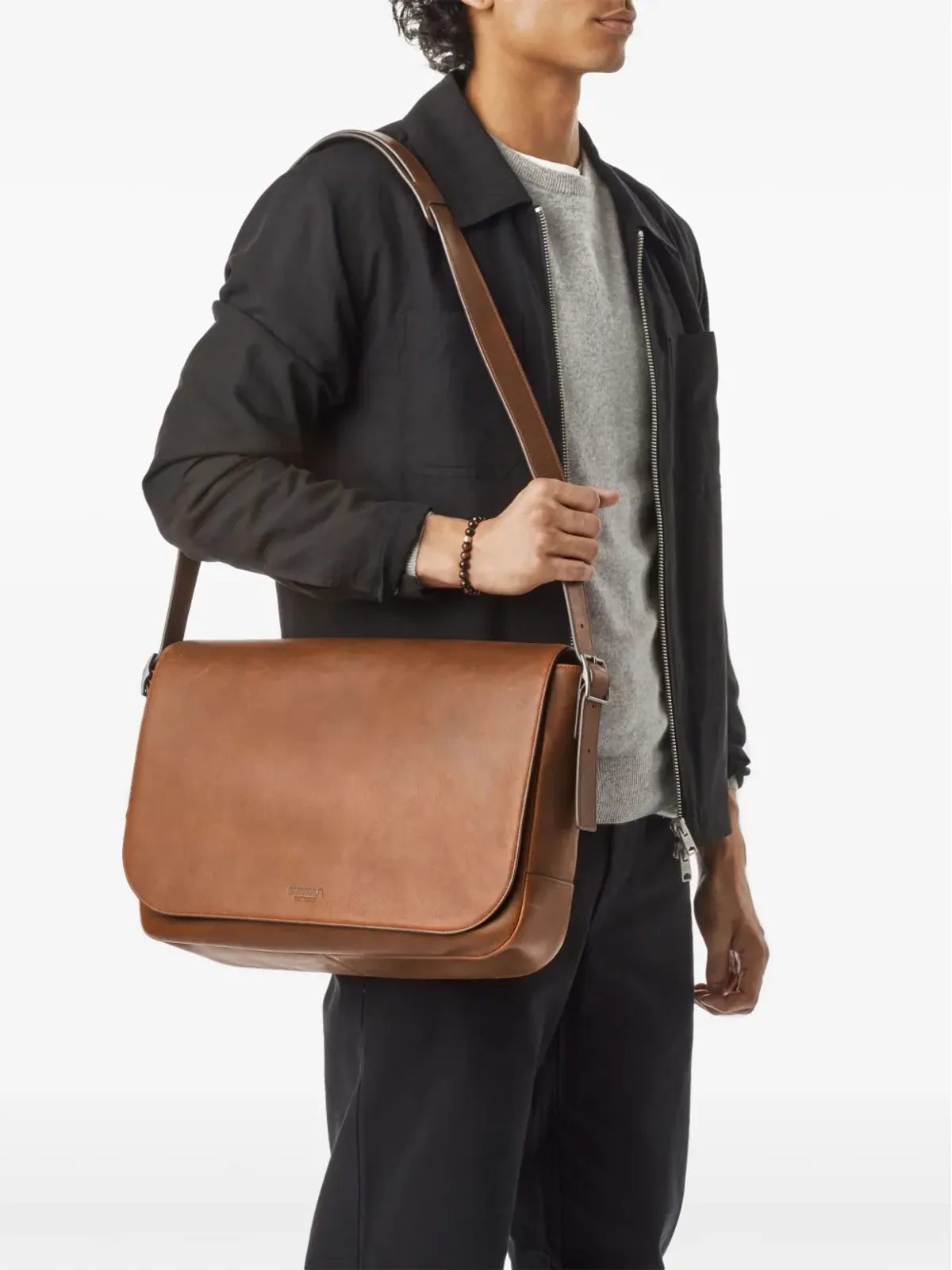 Shinola Runwell レザー メッセンジャーバッグ - 画像2