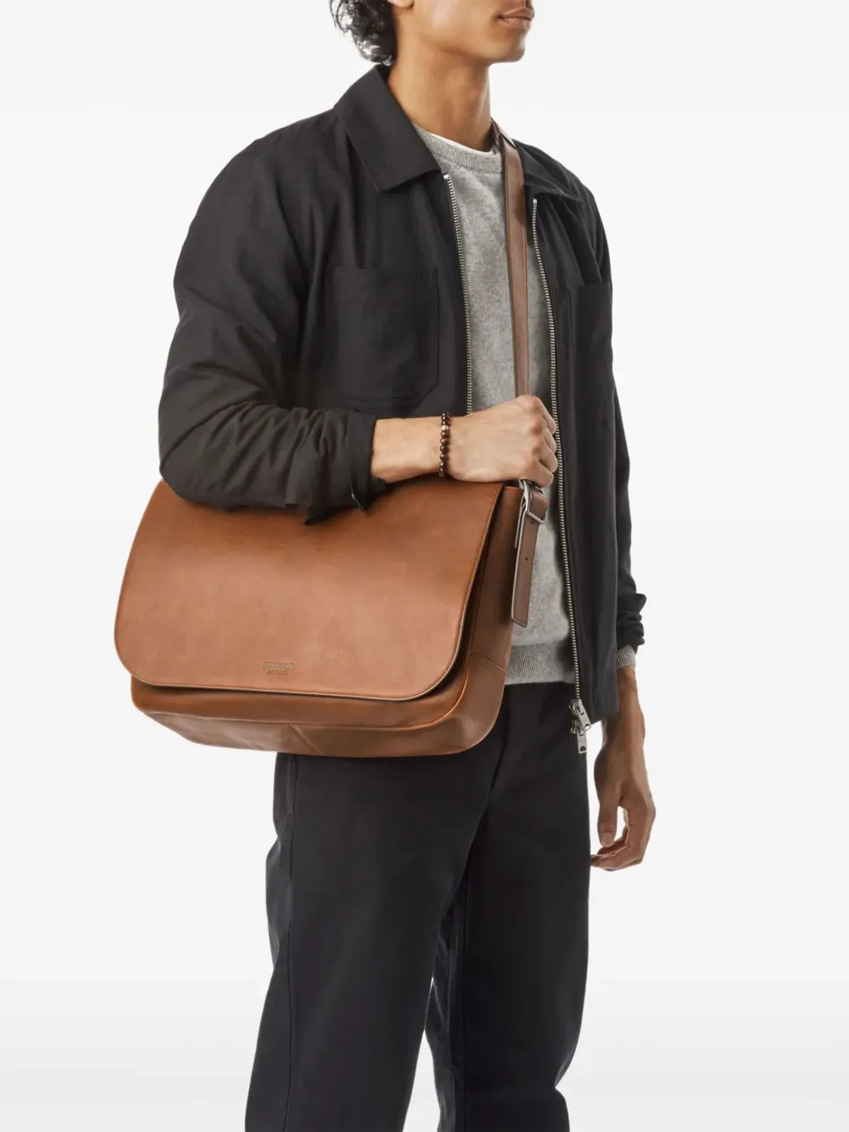 Shinola Runwell レザー メッセンジャーバッグ - 画像3
