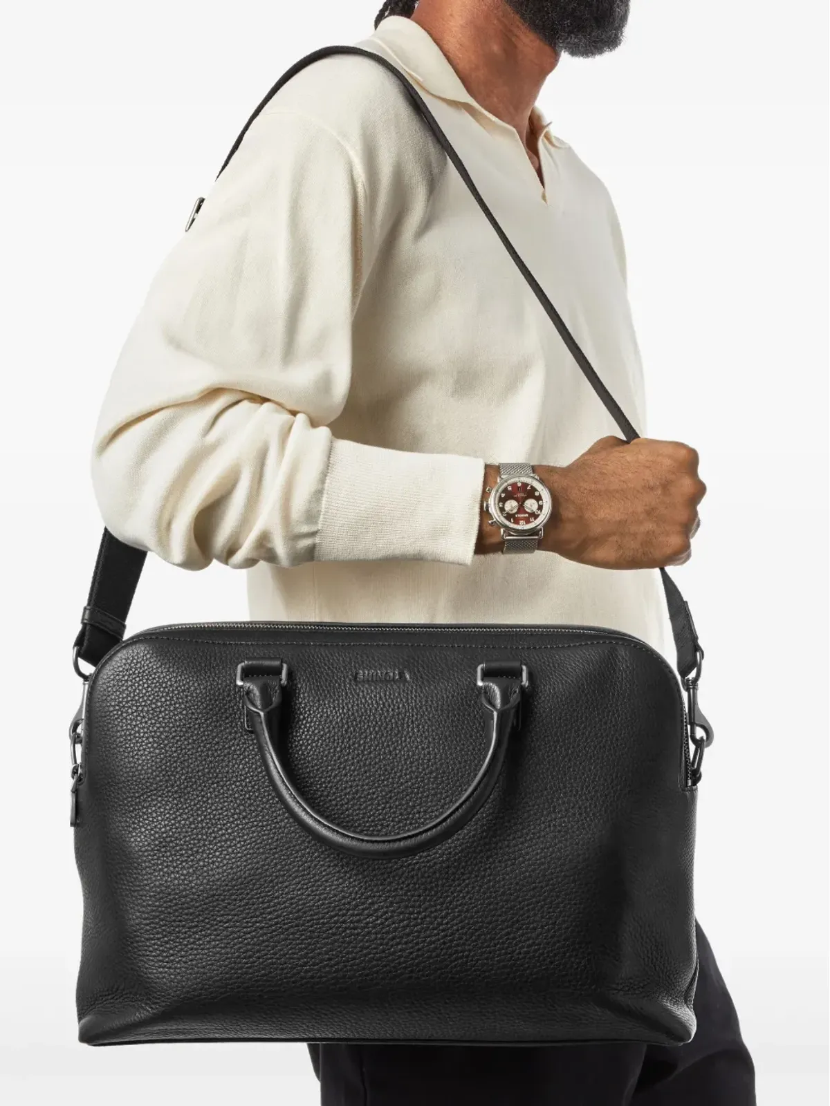 Shinola レザー トップハンドル ブリーフケース - 画像2