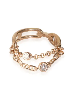 Hermès Pre-Owned 18kt ローズゴールド Chaîne d'Ancre リング - ピンク - サムネイル1