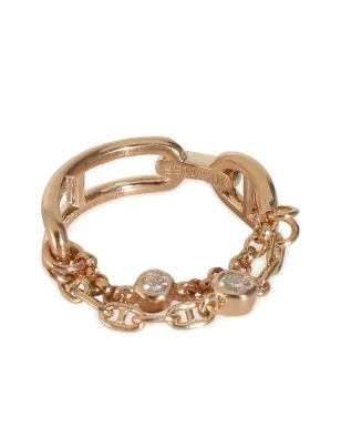 Hermès Pre-Owned 18kt ローズゴールド Chaîne d'Ancre リング - ピンク - サムネイル2