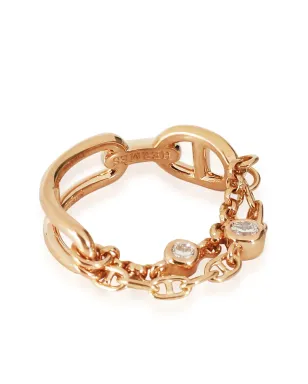 Hermès Pre-Owned 18kt ローズゴールド Chaîne d'Ancre リング - ピンク - サムネイル3