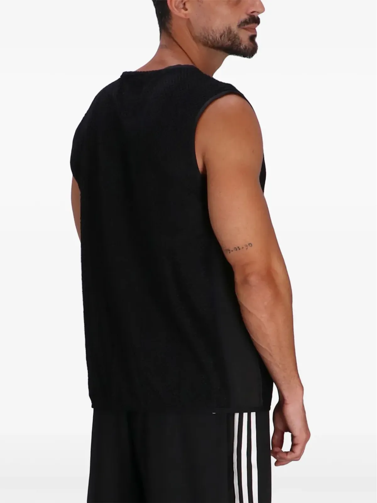 Y-3 ワッフルニットトップ - ブラック - 画像4