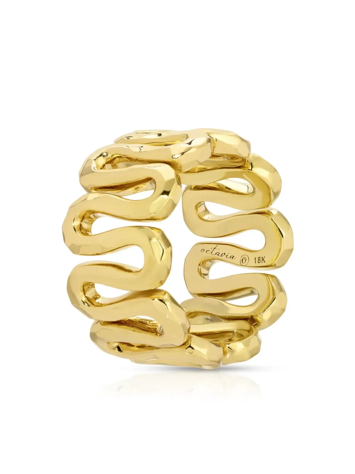 Octavia Elizabeth 18K イエローゴールド スワールリング - 画像2