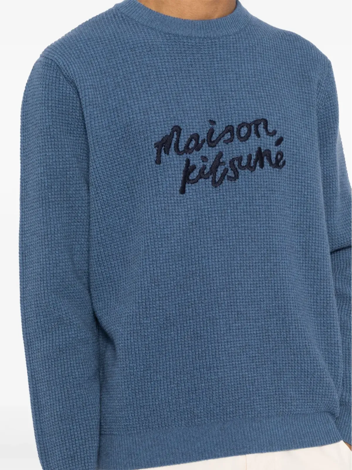 Maison Kitsuné ハンドライティング ジャンパー – ブルー - 画像5