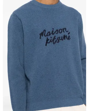Maison Kitsuné ハンドライティング ジャンパー – ブルー - サムネイル5