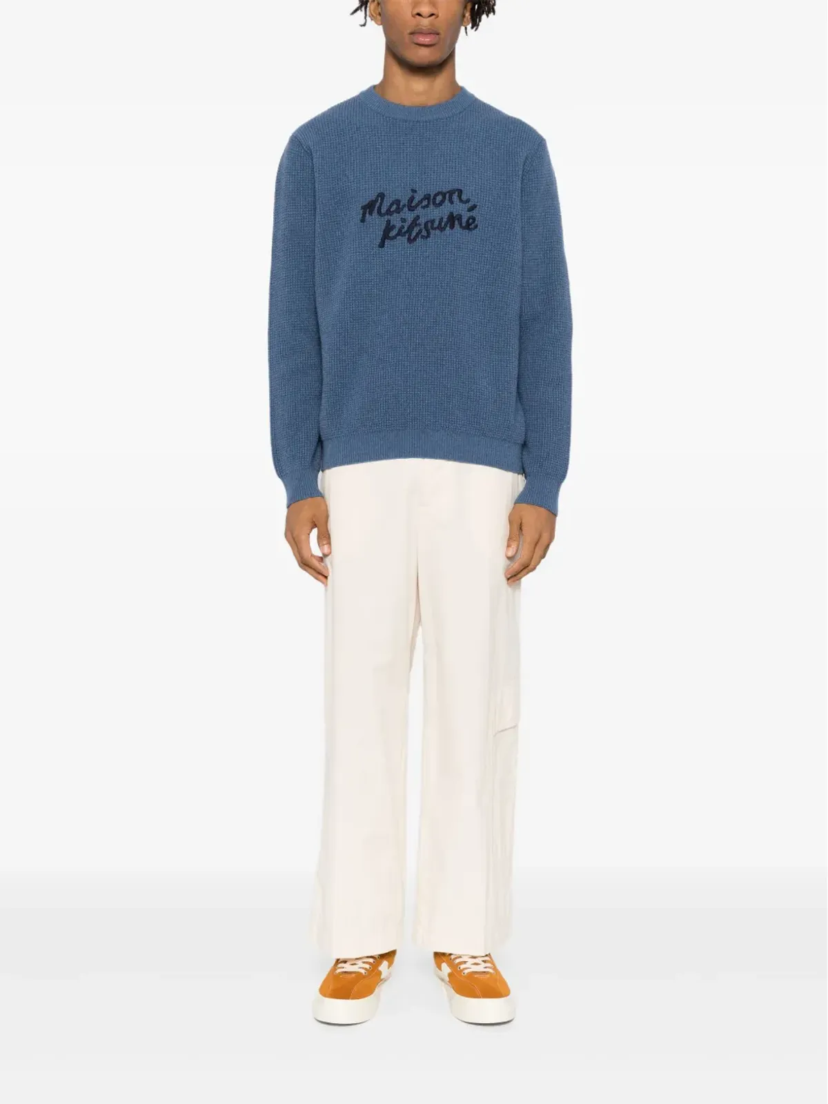 Maison Kitsuné ハンドライティング ジャンパー – ブルー - 画像2