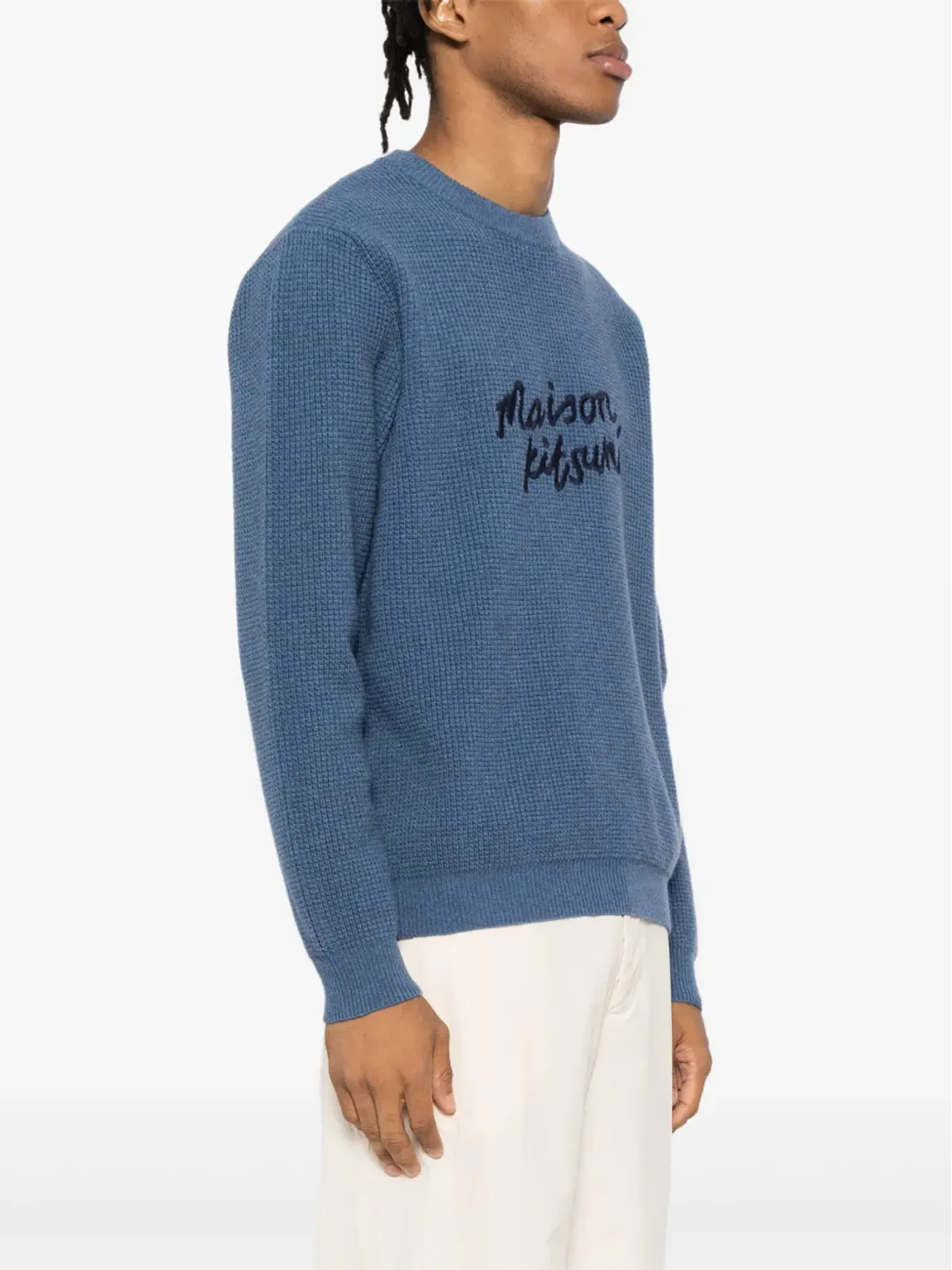 Maison Kitsuné ハンドライティング ジャンパー – ブルー - 画像3