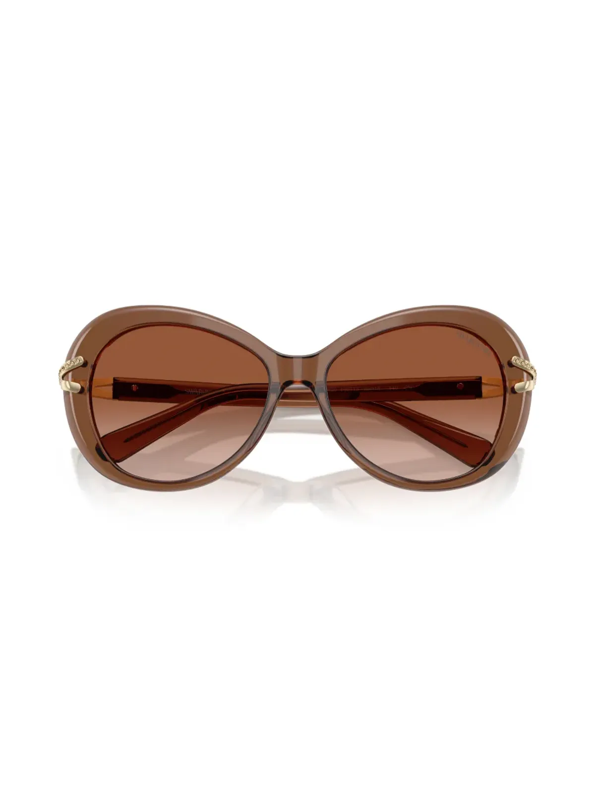 Swarovski Eyewear クリスタル装飾透明サングラス - 画像5