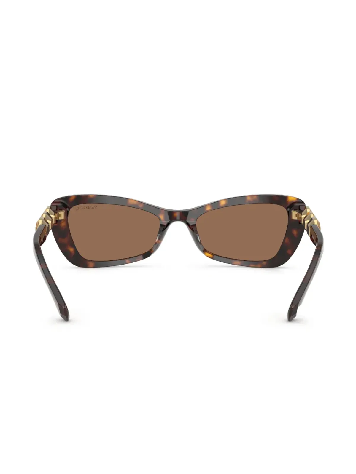Swarovski Eyewear クリスタル装飾のべっ甲風サングラス - 画像4