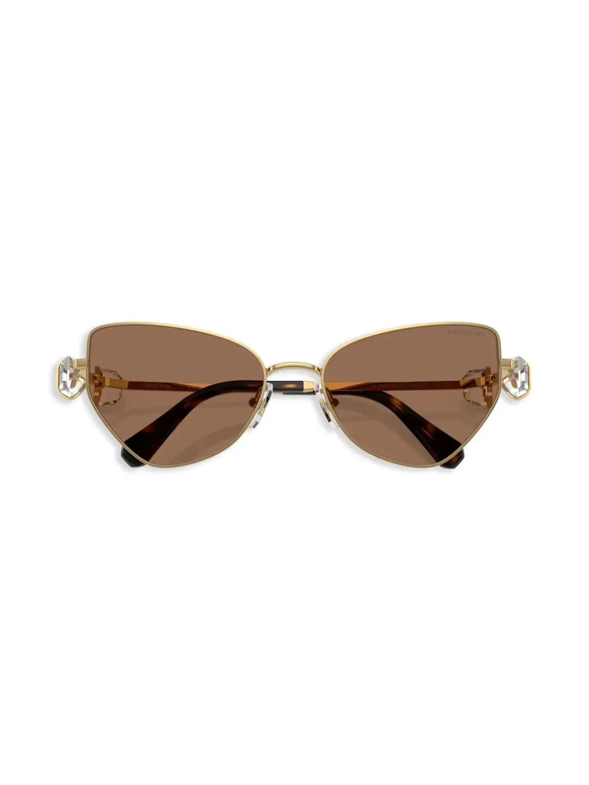 Swarovski Eyewear キャットアイサングラス - ゴールド - 画像5