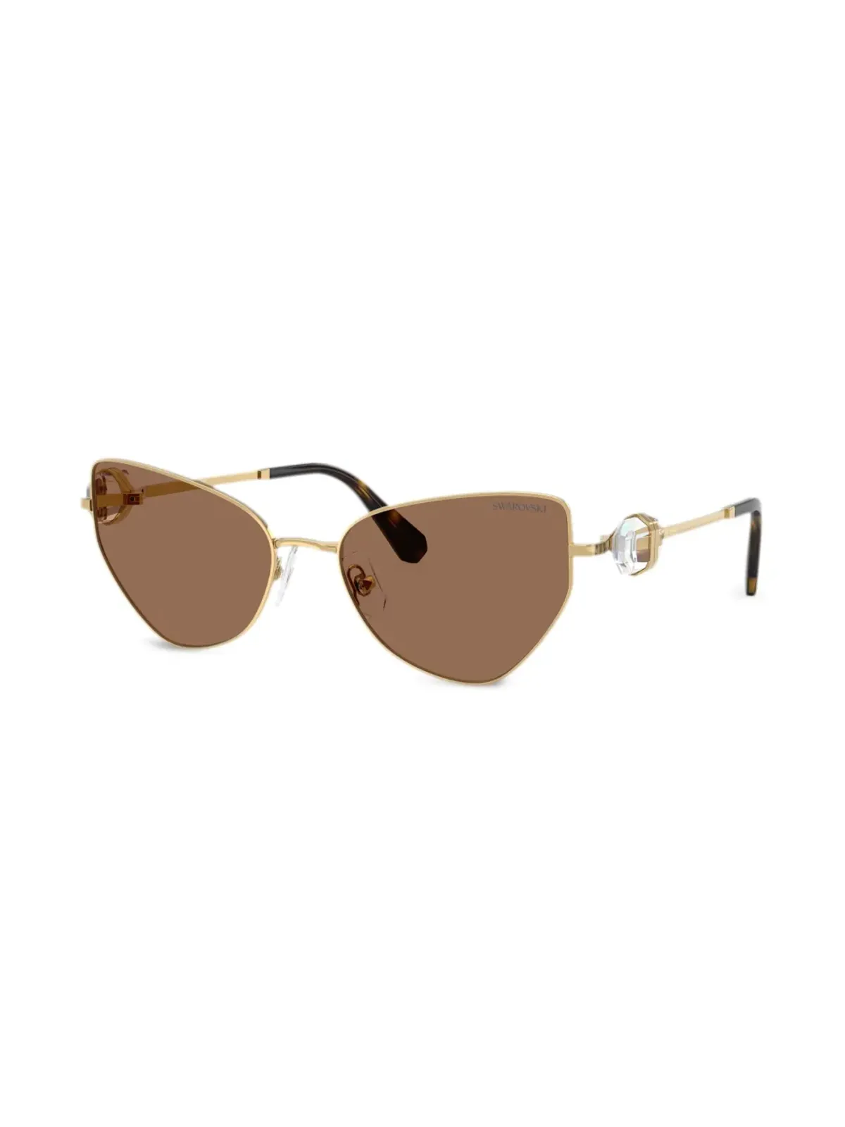 Swarovski Eyewear キャットアイサングラス - ゴールド - 画像2