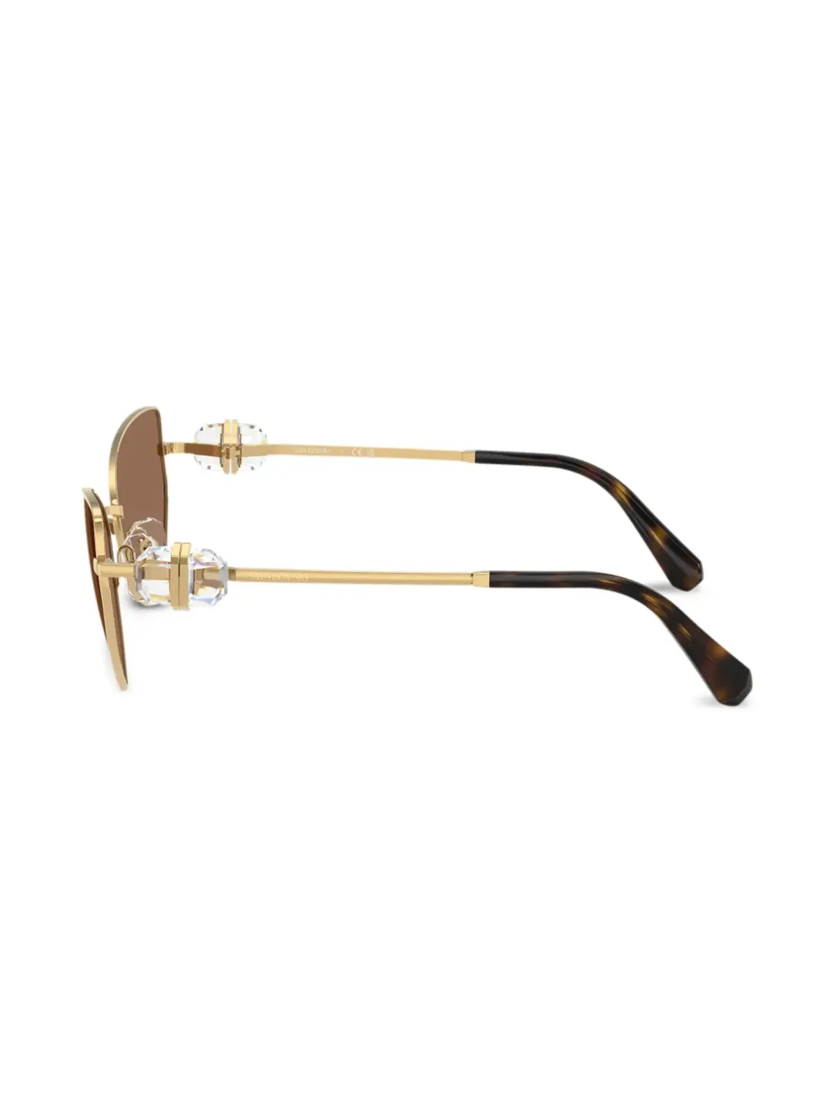 Swarovski Eyewear キャットアイサングラス - ゴールド - 画像3