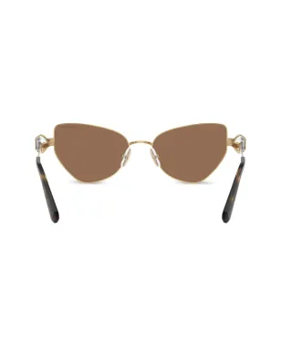 Swarovski Eyewear キャットアイサングラス - ゴールド - サムネイル4
