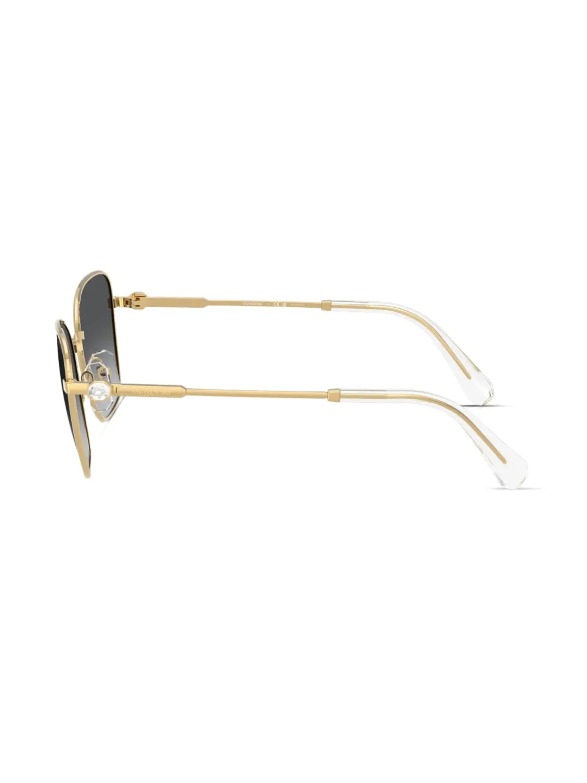 Swarovski Eyewear スクエアフレームサングラス - ゴールド - 画像3