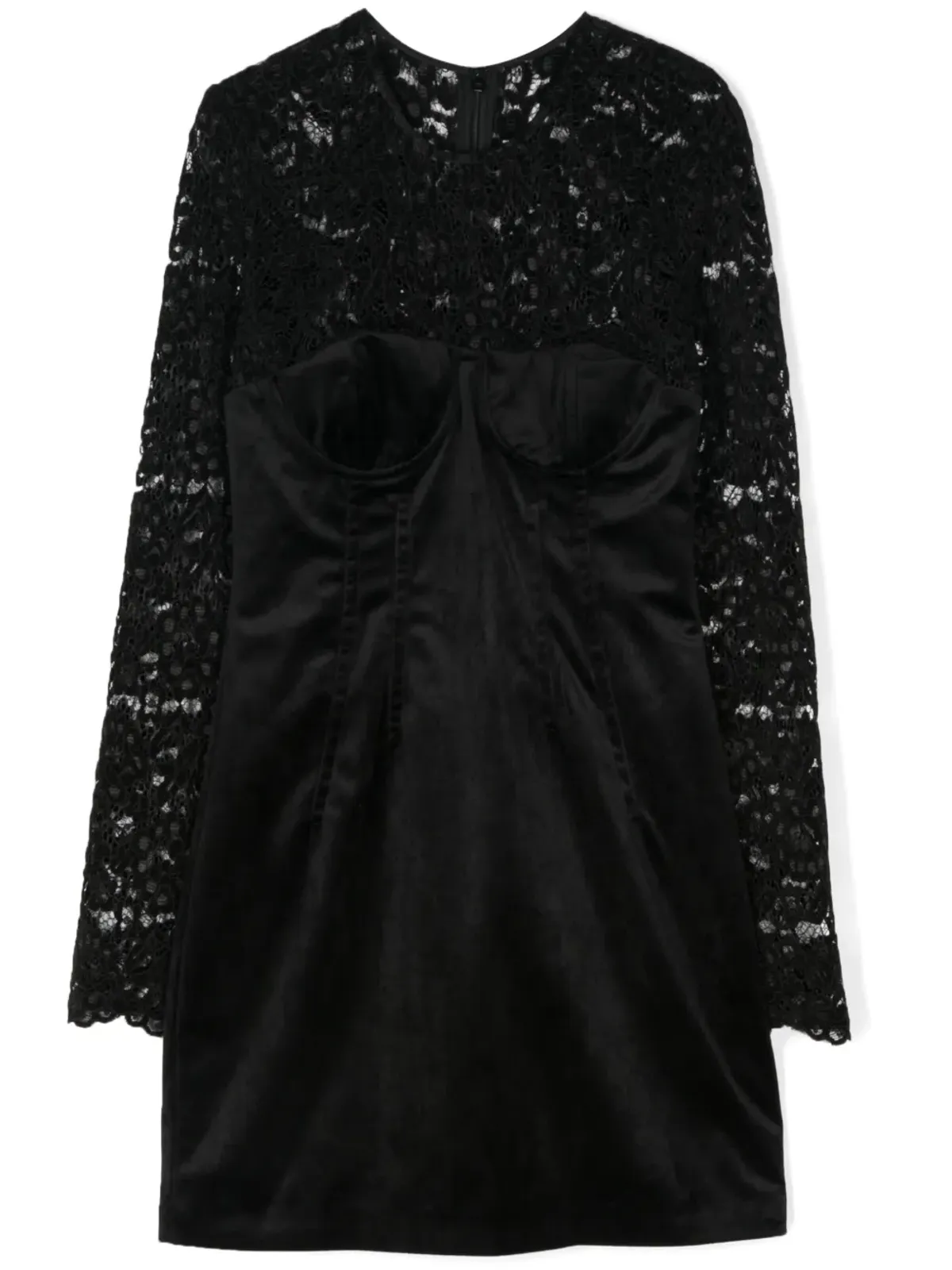 Chiara Ferragni パネル付きミニドレス ブラック - 画像1