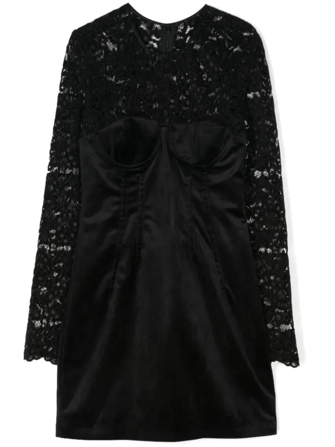 Chiara Ferragni Chiara Ferragni パネル付きミニドレス ブラックの商品画像