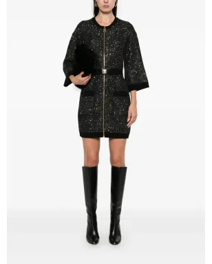 Elisabetta Franchi スパンコール装飾ミニドレス ブラック - サムネイル2