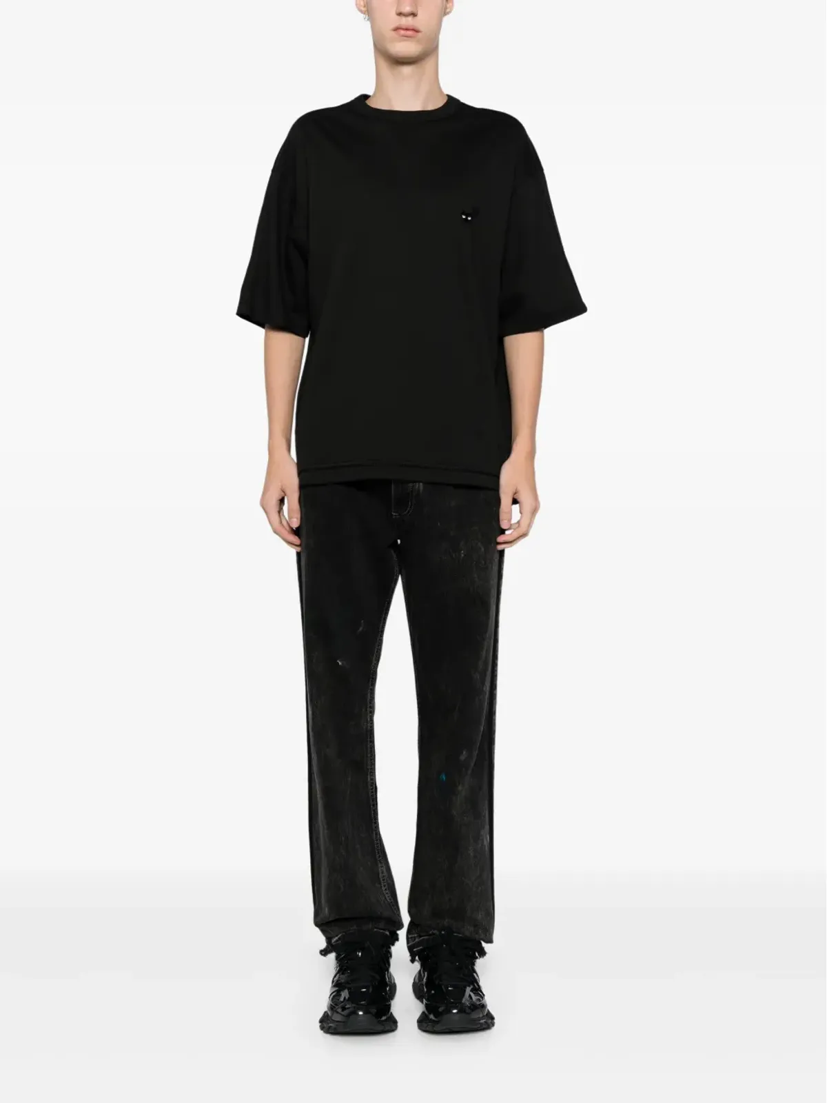 ZZERO BY SONGZIO love panther hand rope T-shirt - 画像2