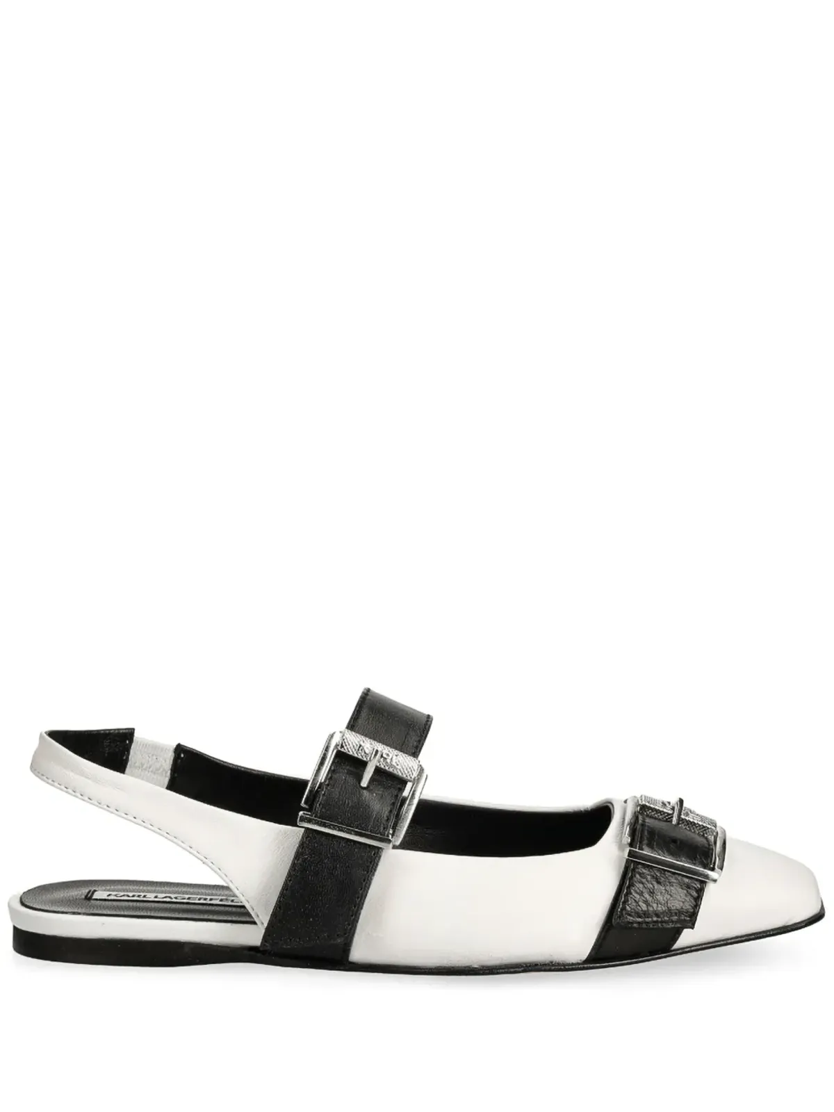 Karl Lagerfeld Konnie ダブルストラップ バレエフラット - 画像1