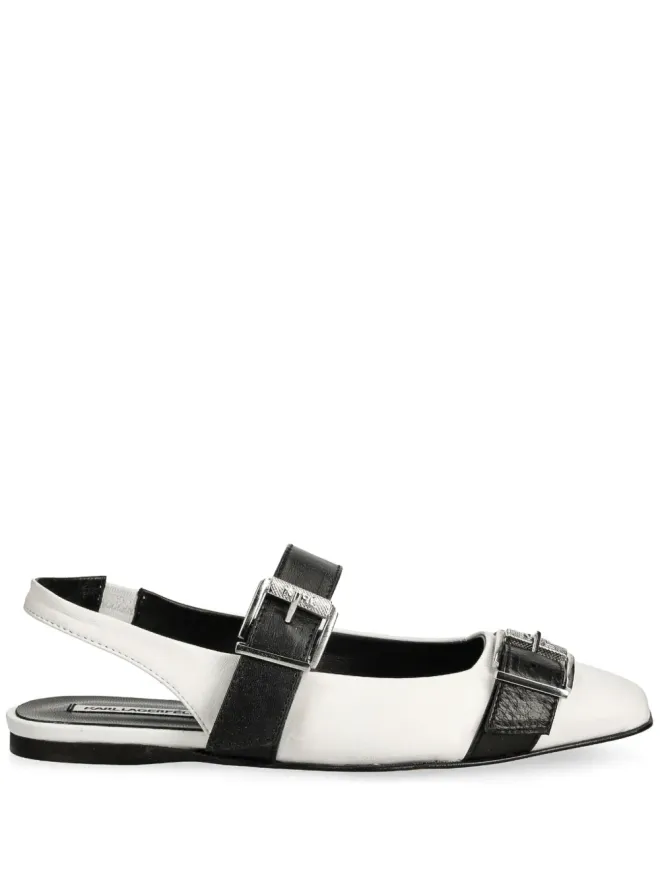 Karl Lagerfeld Karl Lagerfeld Konnie ダブルストラップ バレエフラットの商品画像