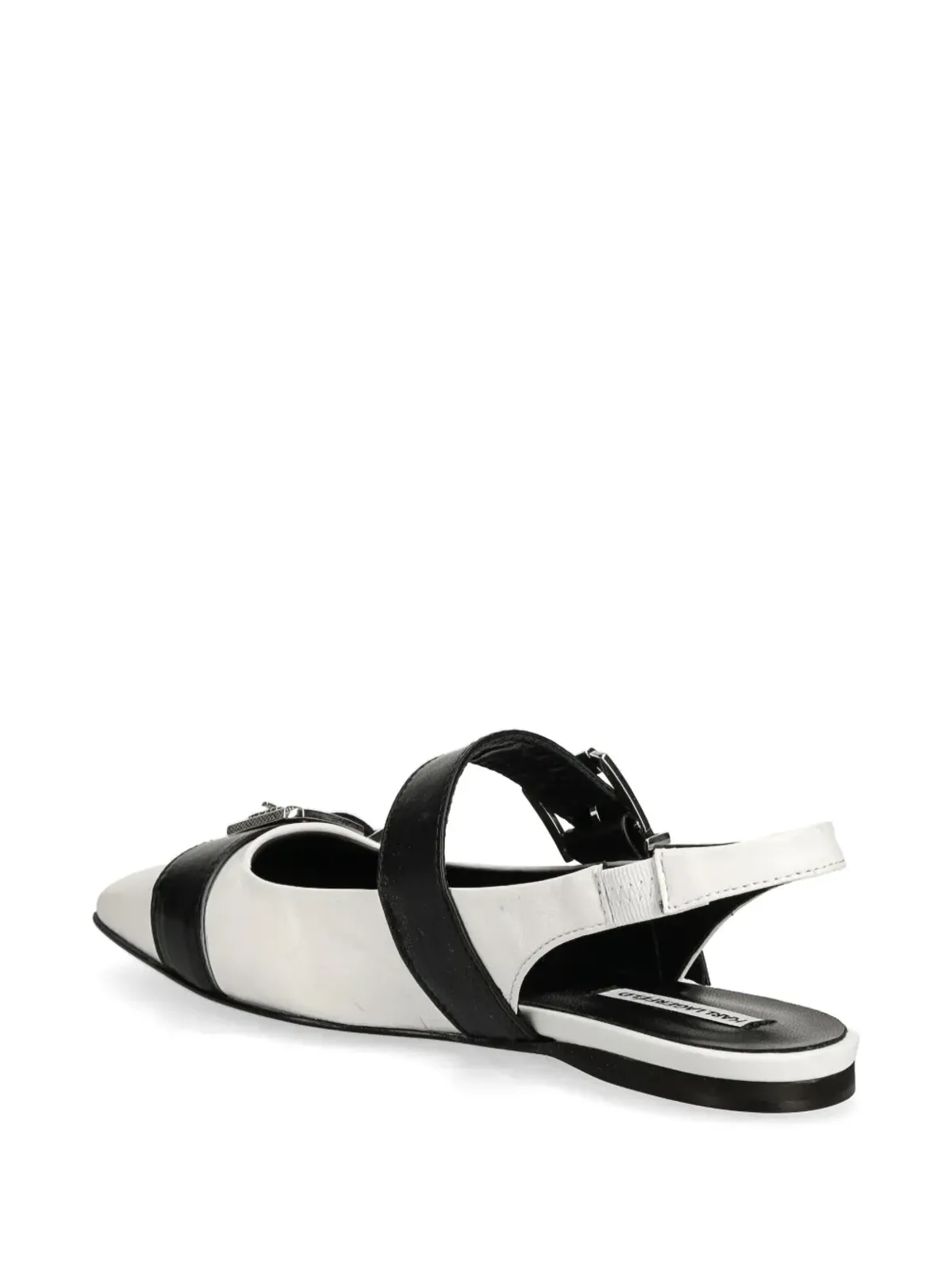 Karl Lagerfeld Konnie ダブルストラップ バレエフラット - 画像3