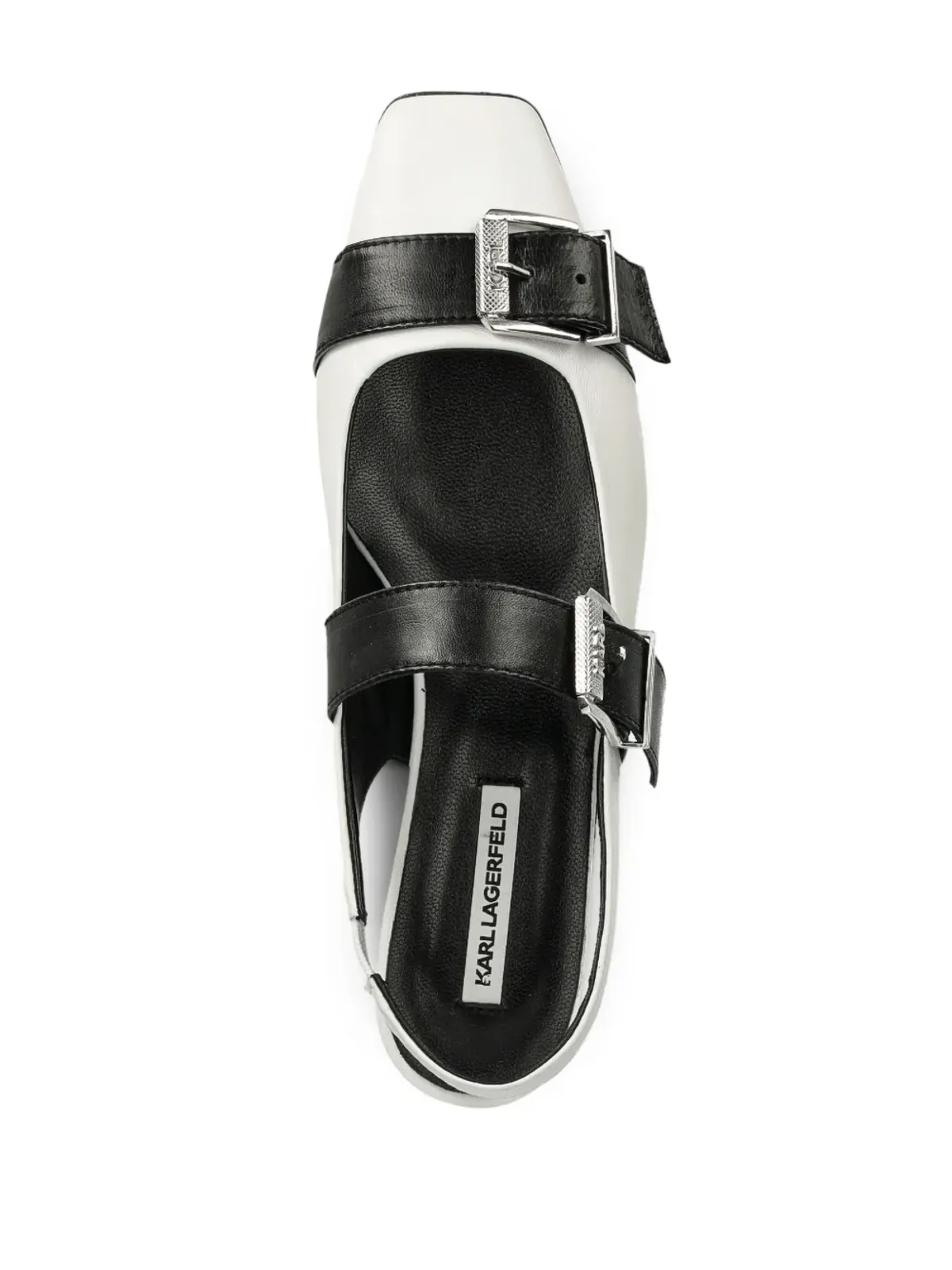 Karl Lagerfeld Konnie ダブルストラップ バレエフラット - 画像4