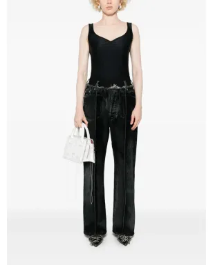 ALAINPAUL ロゴ入りウエストバンドジーンズ - サムネイル2