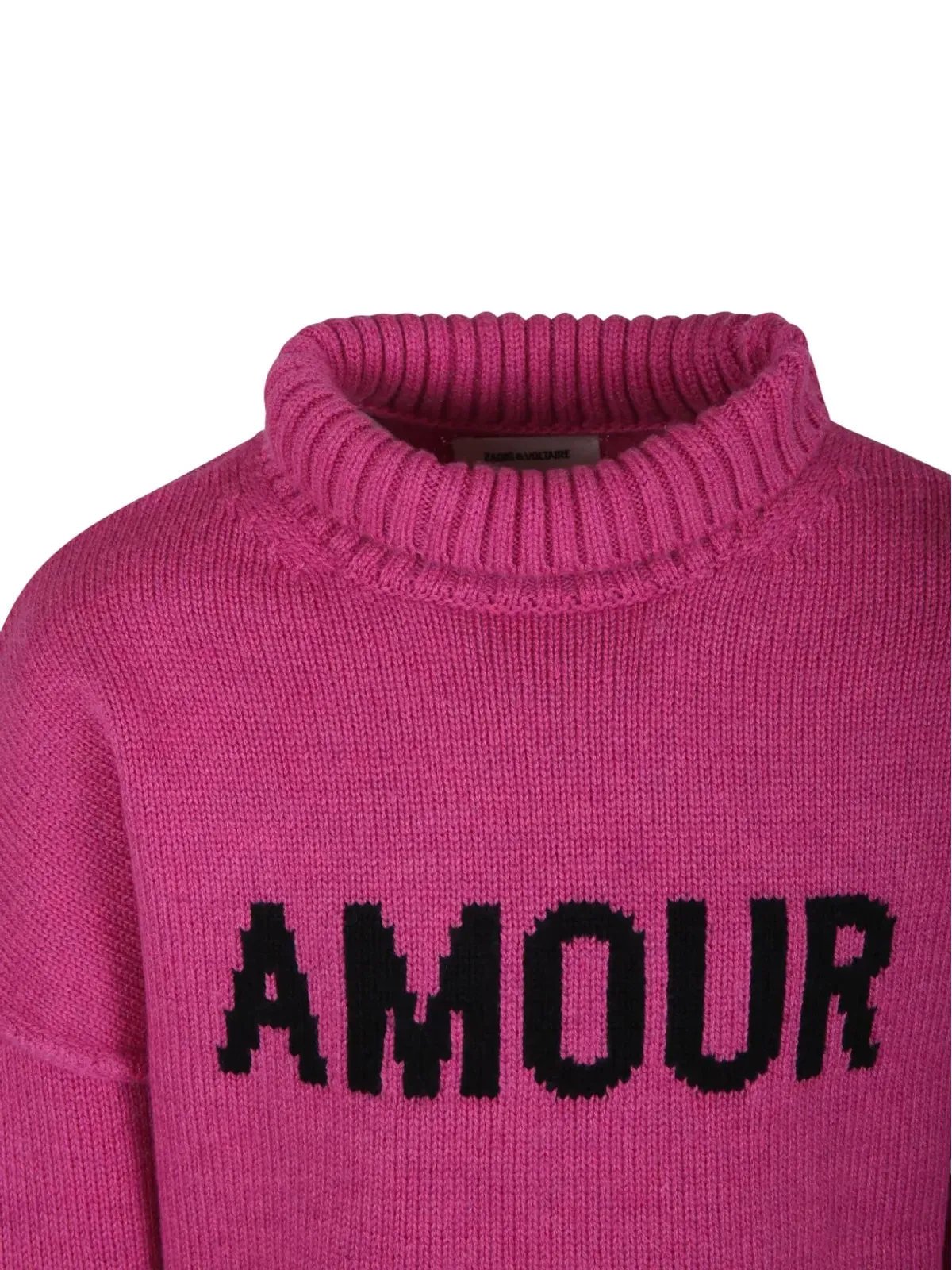 Zadig & Voltaire Kids アムール ウールジャンパー ピンク - 画像3