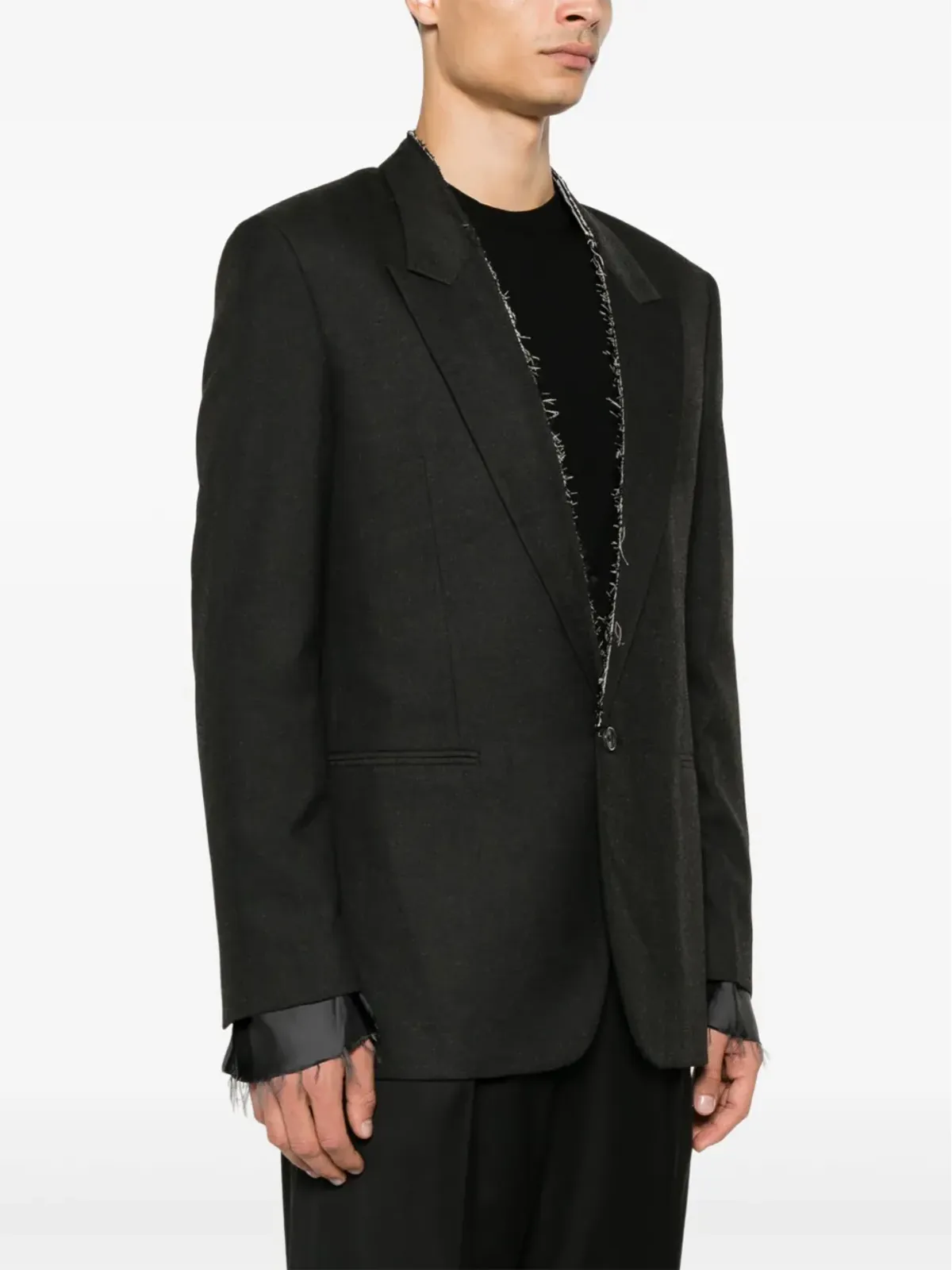 ERALDO raw-cut blazer - Grey - 画像3