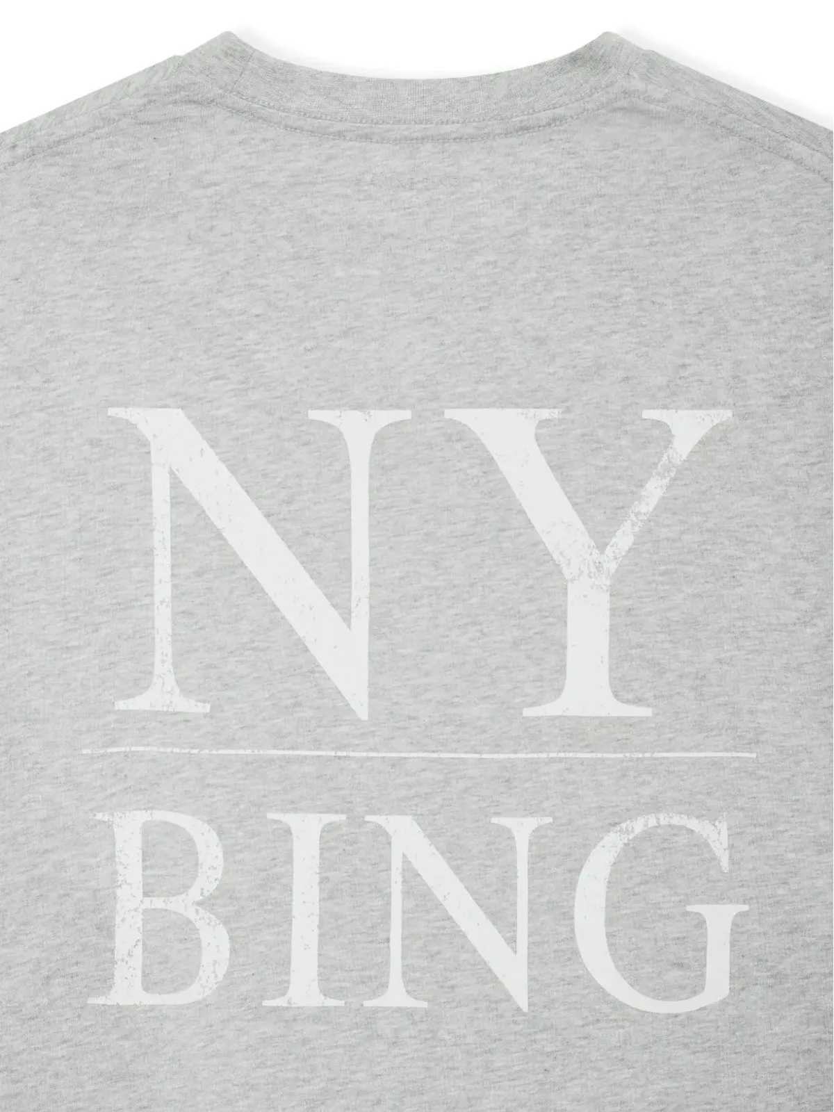 ANINE BING マイヤーズ セリフ NY Tシャツ グレー - 画像5