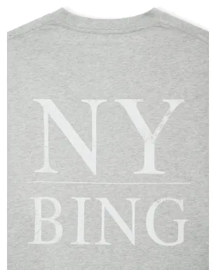 ANINE BING マイヤーズ セリフ NY Tシャツ グレー - サムネイル5