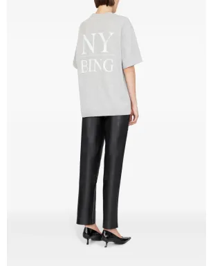 ANINE BING マイヤーズ セリフ NY Tシャツ グレー - サムネイル2