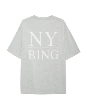 ANINE BING マイヤーズ セリフ NY Tシャツ グレー - サムネイル4