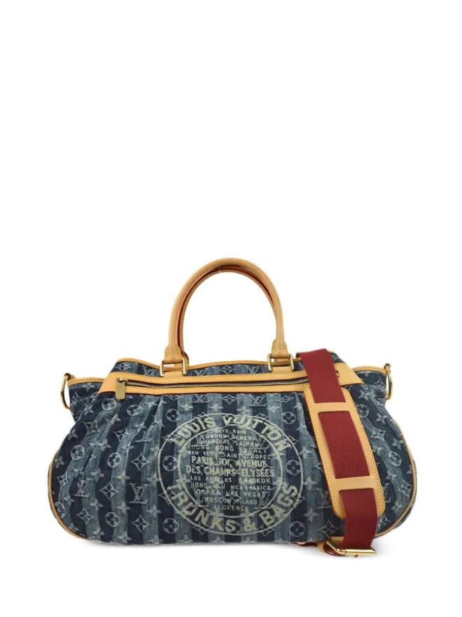 Louis Vuitton Pre-Owned Louis Vuitton ビンテージ Cabas Raye GM 2ウェイバッグ ブルーの商品画像