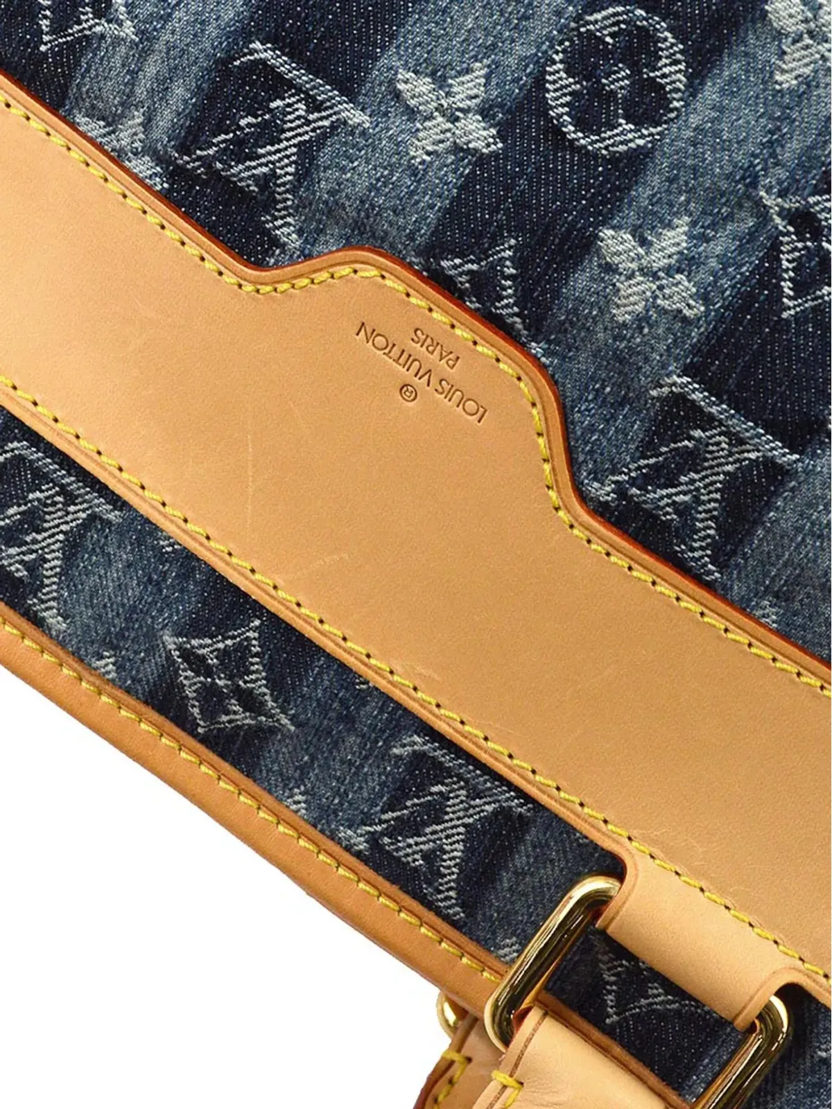 Louis Vuitton ビンテージ Cabas Raye GM 2ウェイバッグ ブルー - 画像5