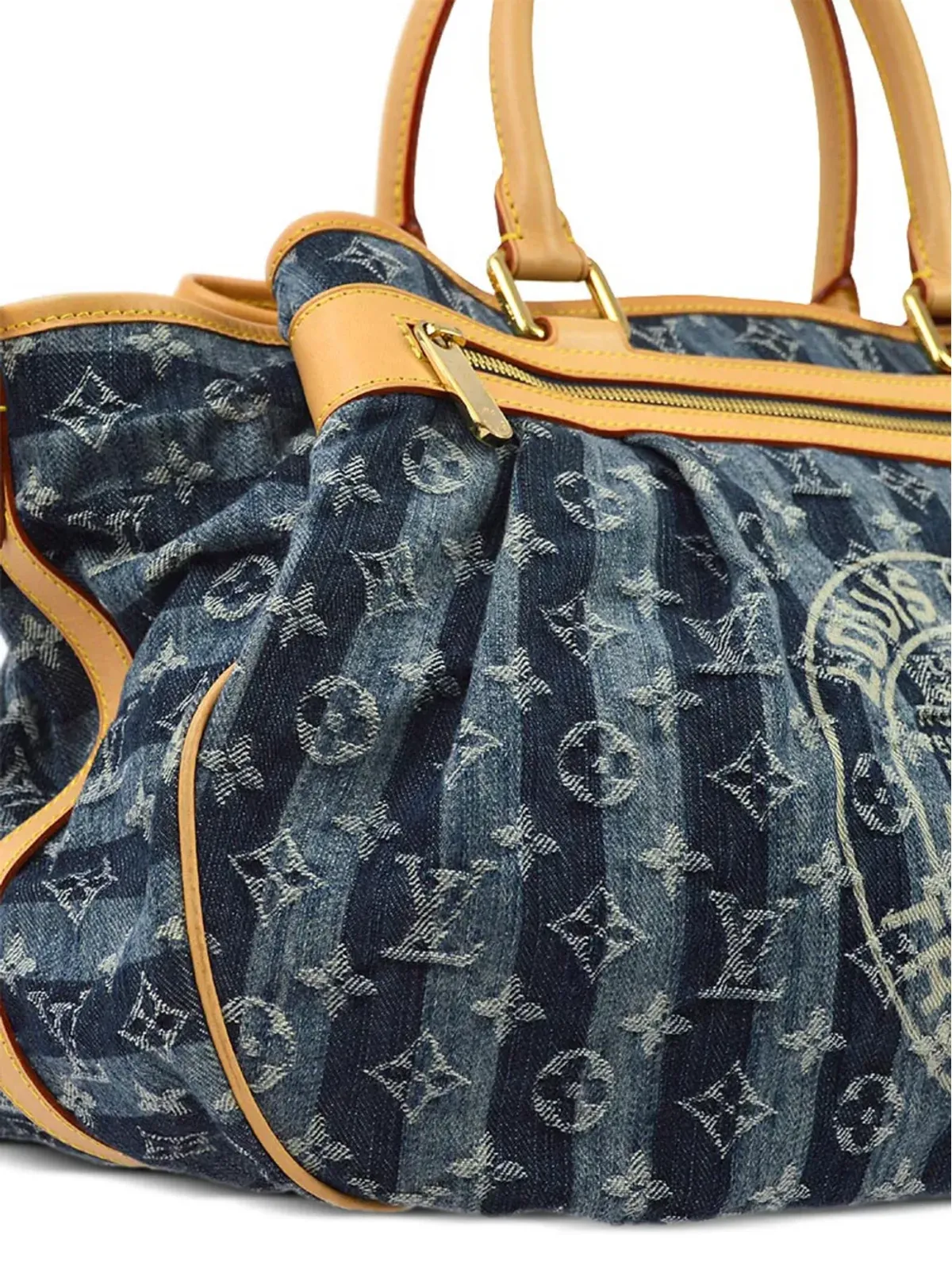 Louis Vuitton ビンテージ Cabas Raye GM 2ウェイバッグ ブルー - 画像3