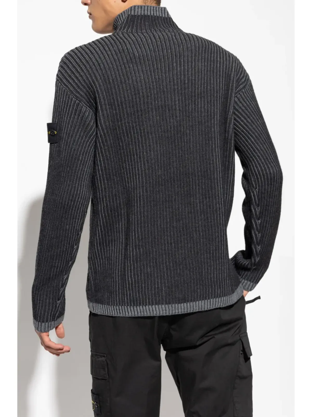 Stone Island クォータージップ カーディガン グレー - 画像4