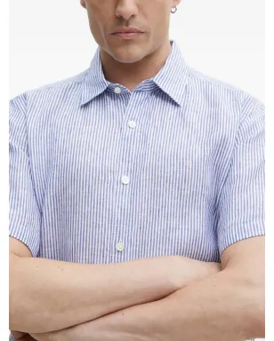 Theory striped short-sleeve shirt - Blue - サムネイル5