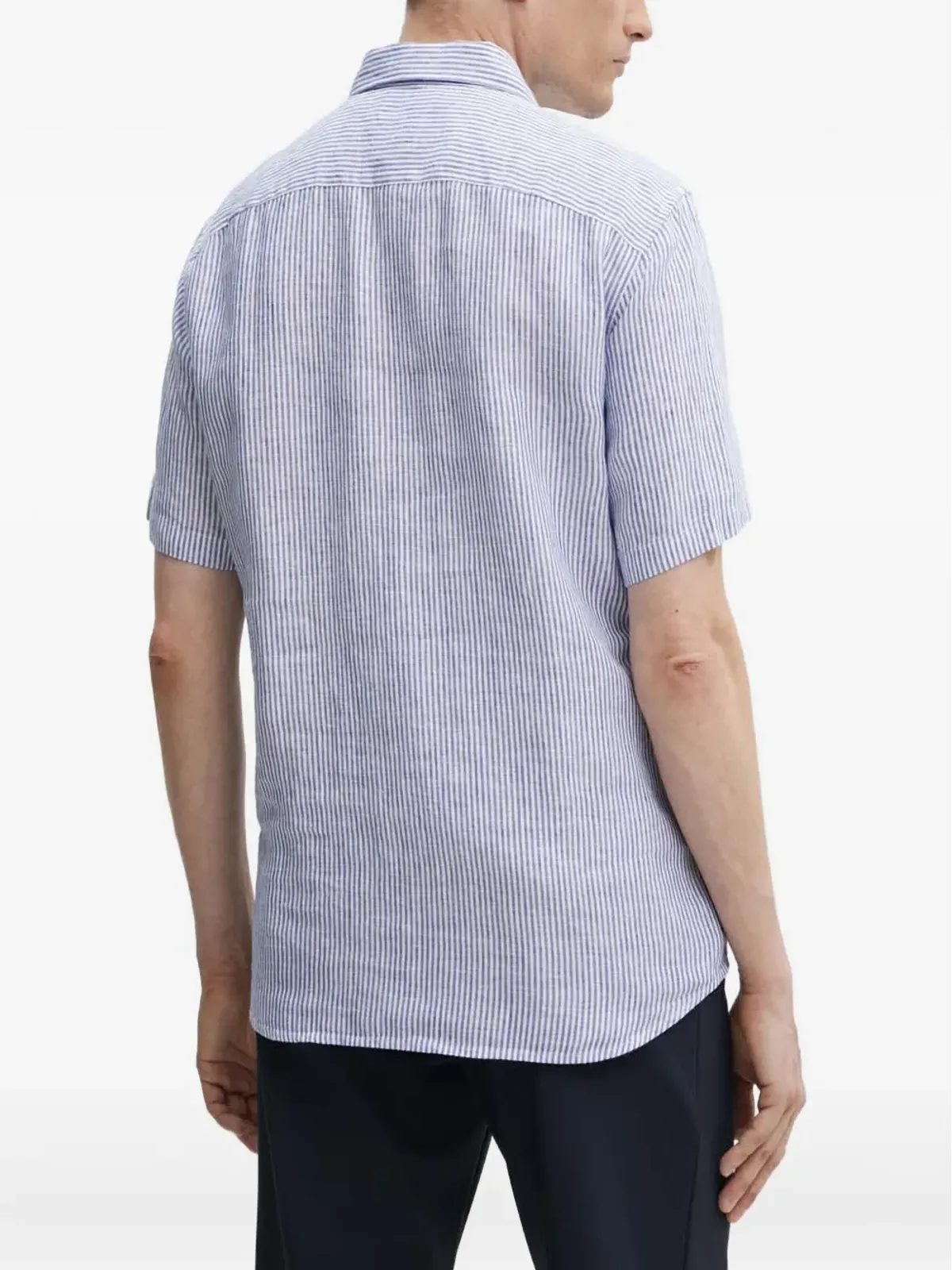 Theory striped short-sleeve shirt - Blue - 画像3