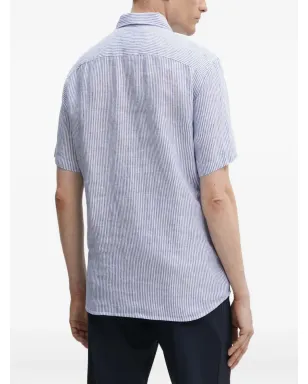 Theory striped short-sleeve shirt - Blue - サムネイル3