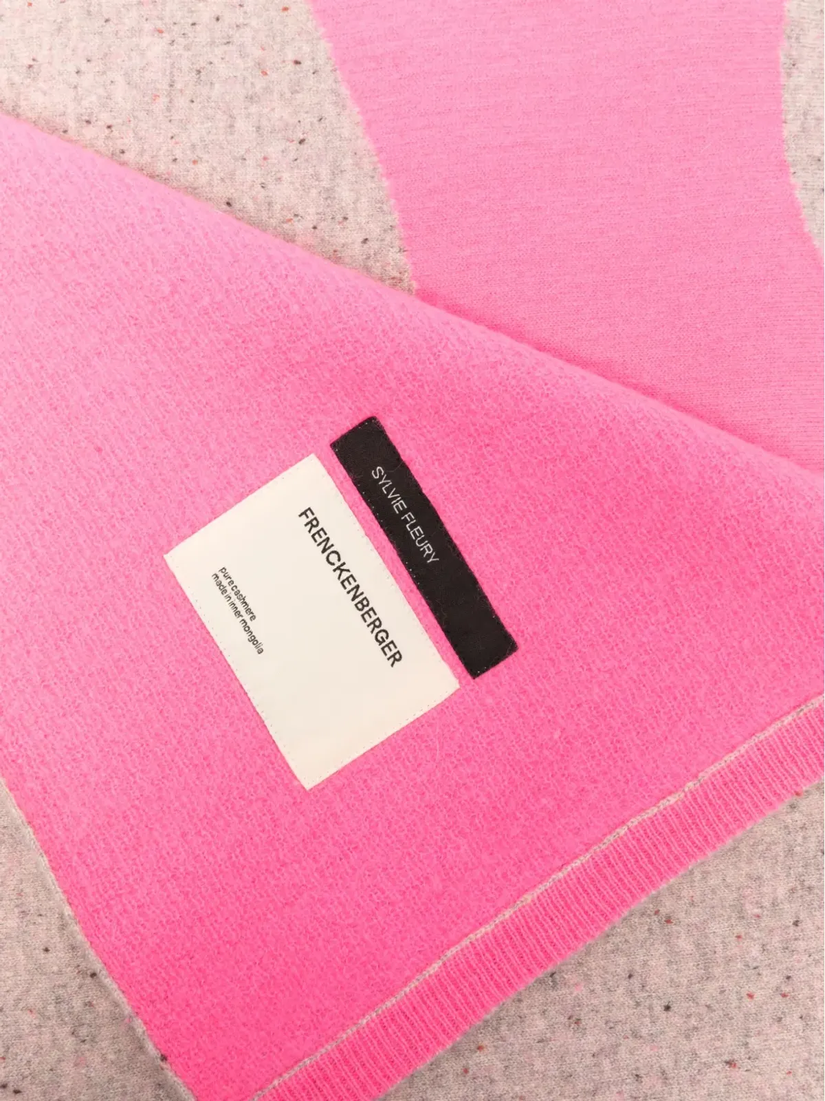 Frenckenberger x Sylvie Fleury flames-jacquard blanket - Pink - 画像2