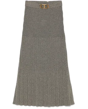 TWINSET ファインニットリュレックス ミディスカート - ゴールド - サムネイル1