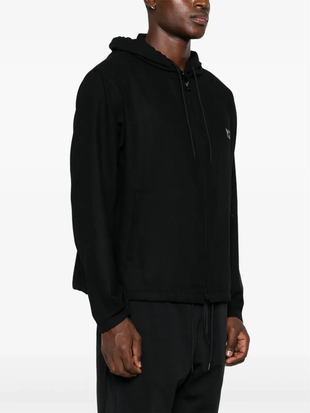 Y-3 フランネルHD フーディー - ブラック - 画像3