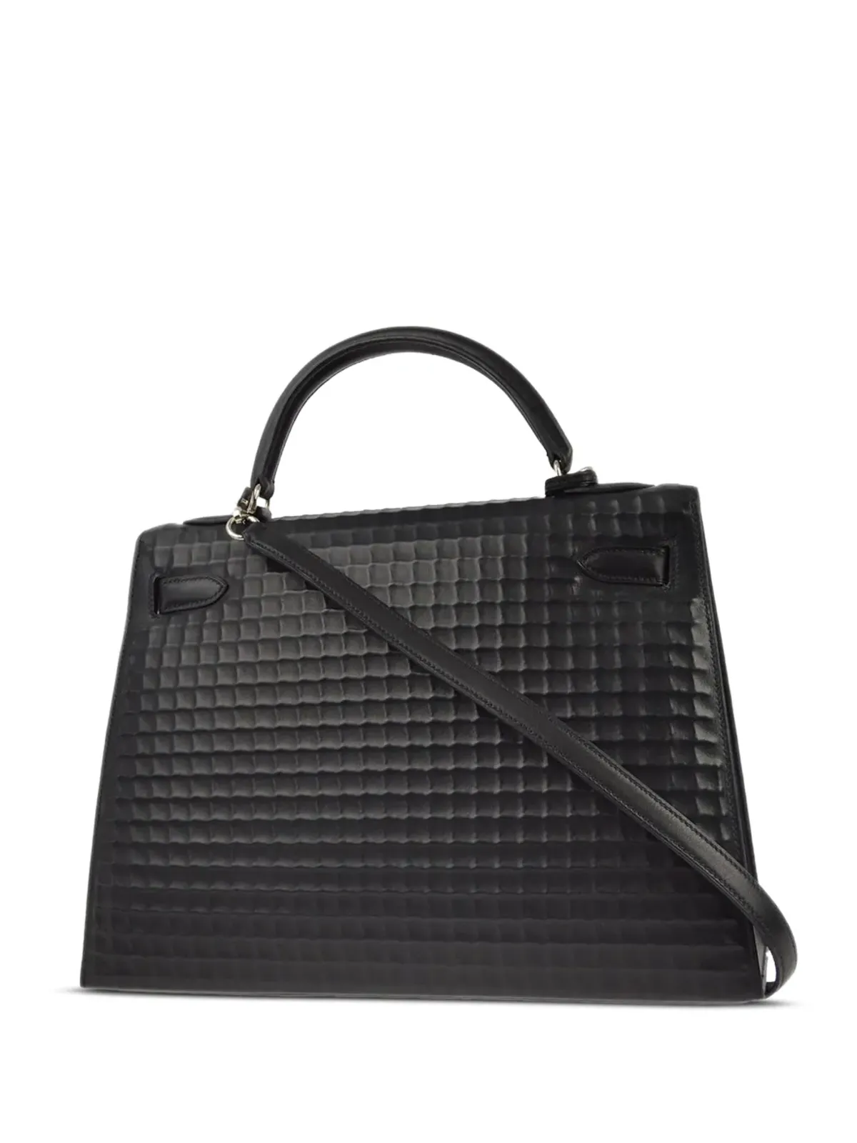 Hermès ビンテージ 2003年頃 Kelly 32 Sellier ツーウェイ ハンドバッグ - ブラック - 画像2