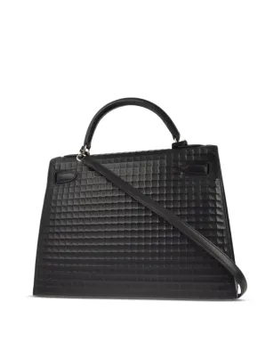 Hermès ビンテージ 2003年頃 Kelly 32 Sellier ツーウェイ ハンドバッグ - ブラック - サムネイル2