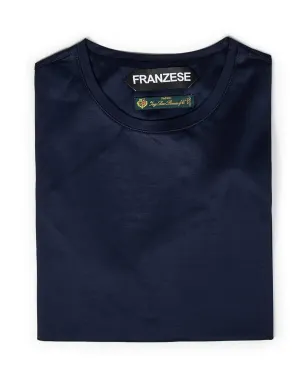 FRANZESE COLLECTION ナポリ コットンTシャツ ブルー - サムネイル3