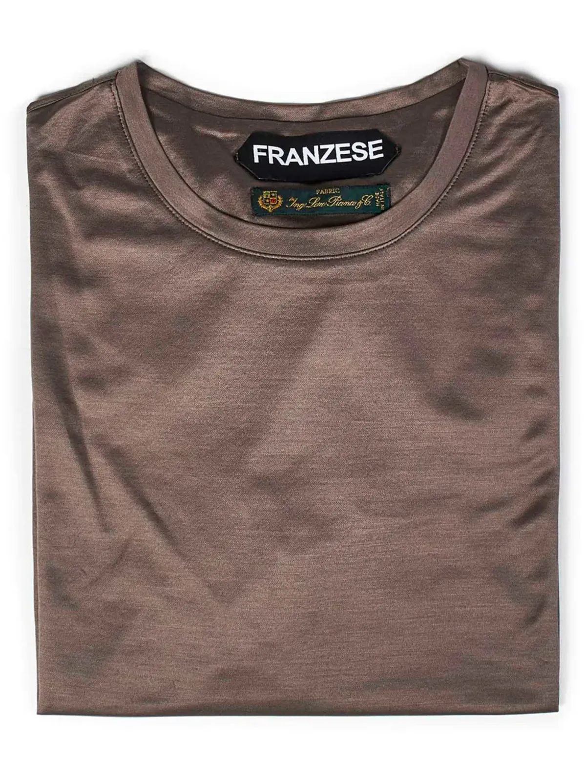 FRANZESE COLLECTION コットンTシャツ ブラウン - 画像3
