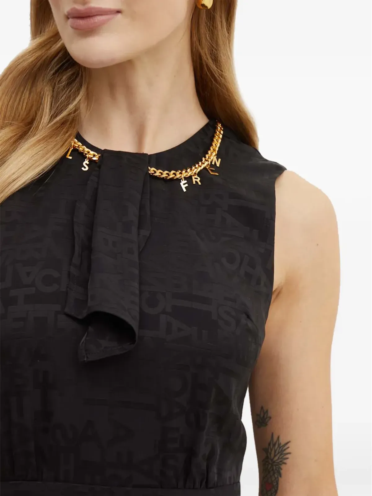 Elisabetta Franchi チェーンディテール ミニドレス - ブラック - 画像5