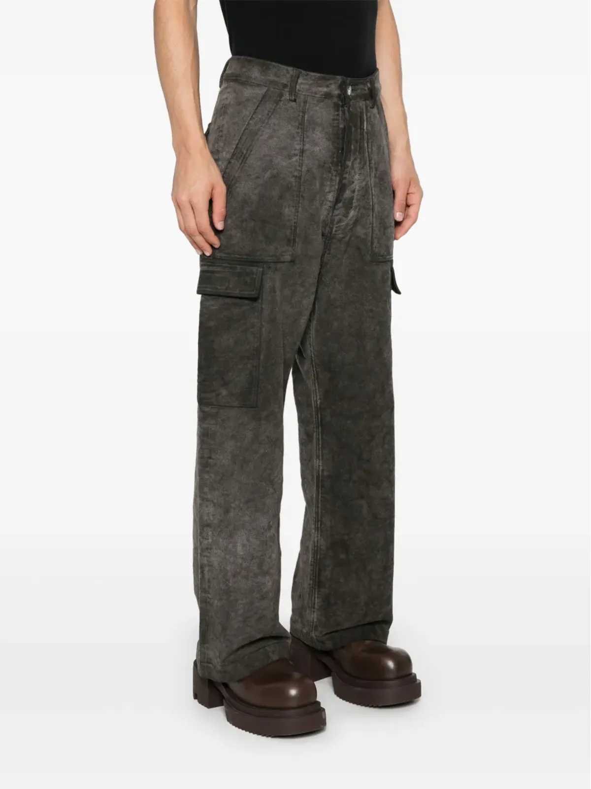Rick Owens DRKSHDW ディストレスト カーゴパンツ - 画像3